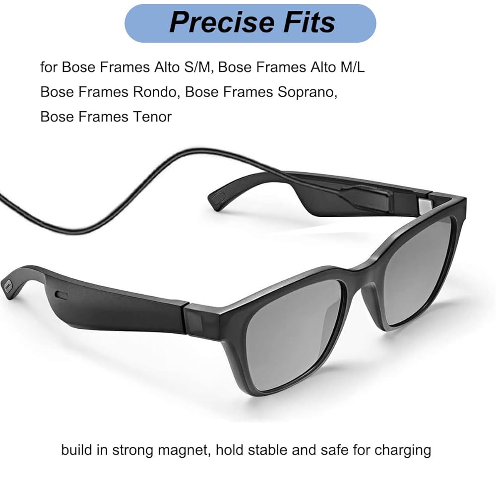 【美品】Bose サングラス ブラック 充電ケーブル付き　Bluetooth接続 Amazon.co.jp: Emilydeals Bose Framesスマートグラス用充電器
